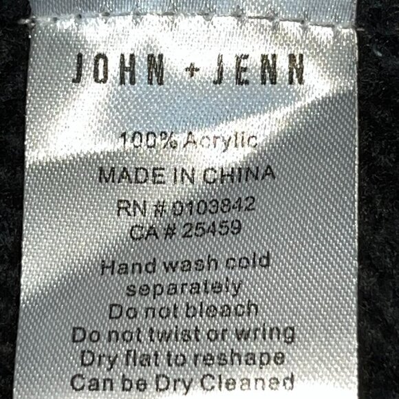 Anthropologie JOHN + JENN WES FAIR ISLE Black Gray & Cream Off-Shoulder Sweater - Picture 11 of 12